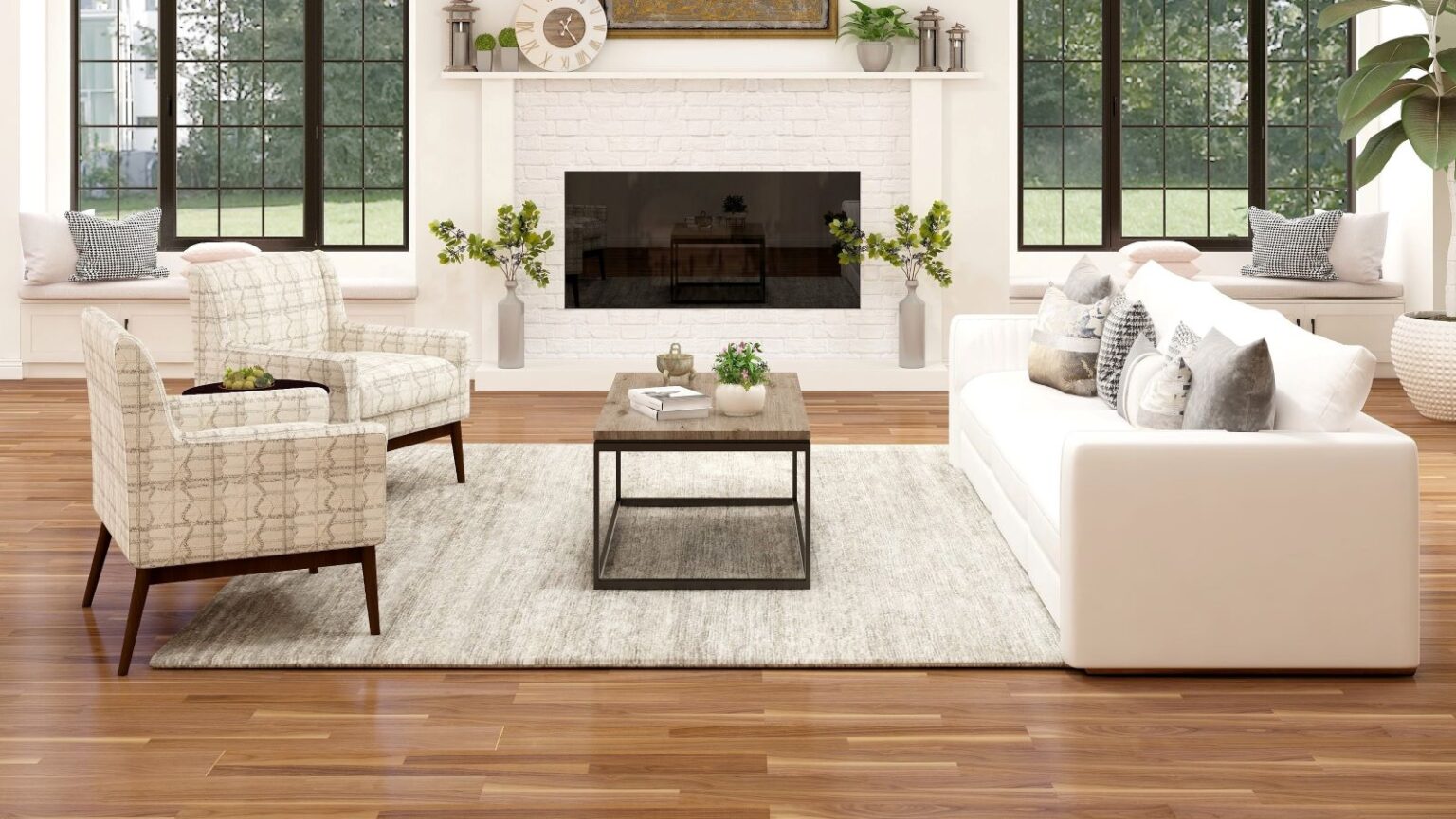 laminált padló szép nappaliban